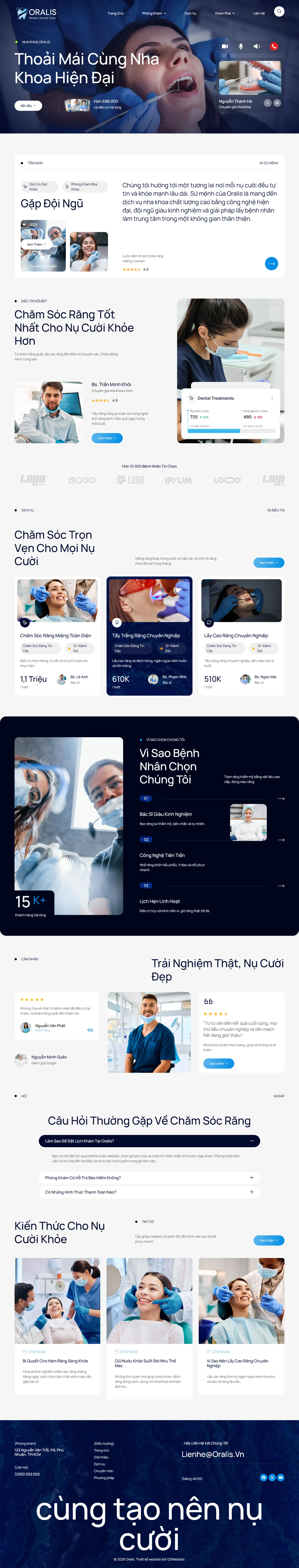 Mẫu website nha khoa – Oralis