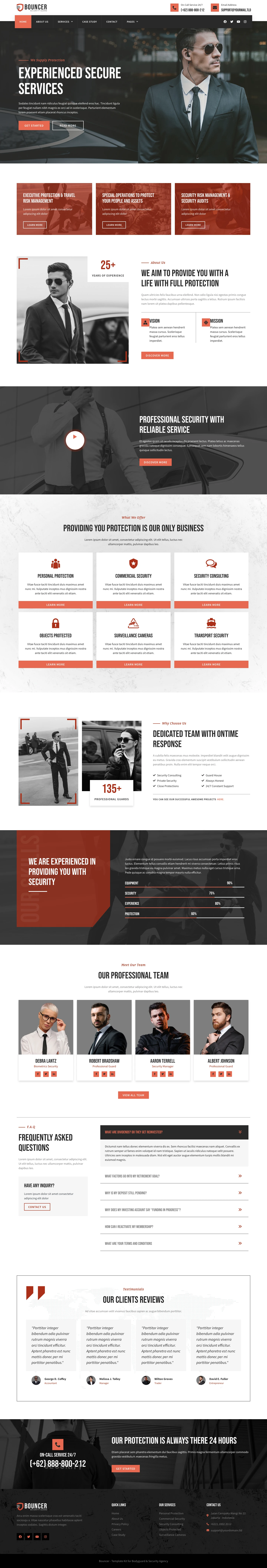 Mẫu website dịch vụ bảo vệ – Bouncer