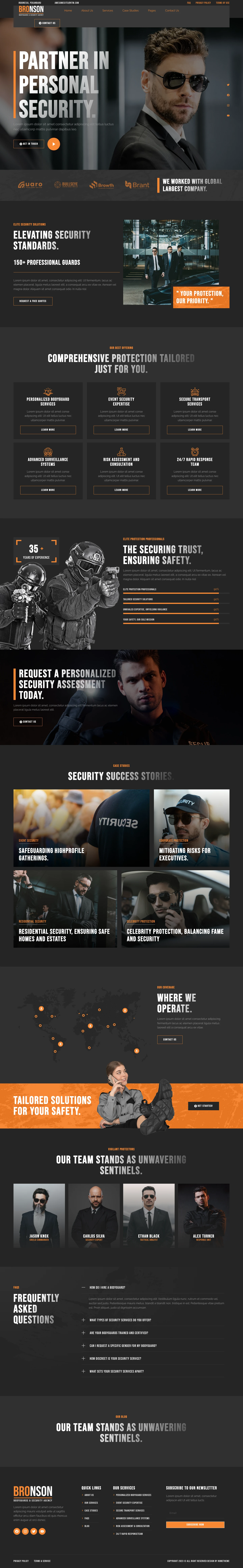 Mẫu website dịch vụ bảo vệ – Bronson