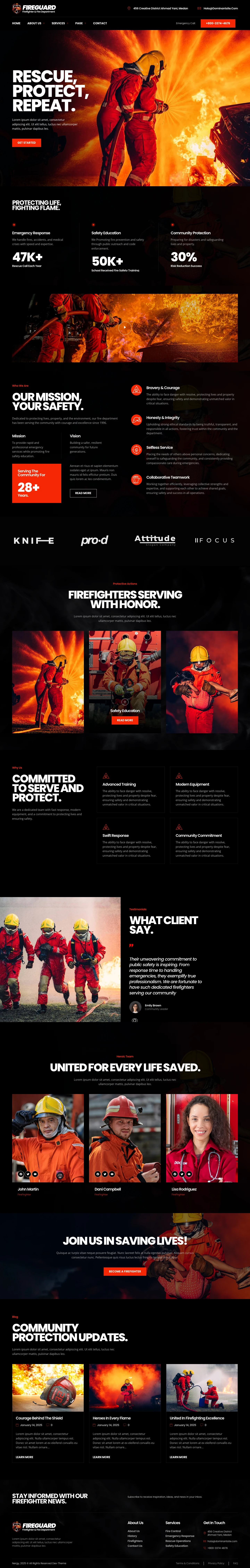 Mẫu website PCCC – FireGuard