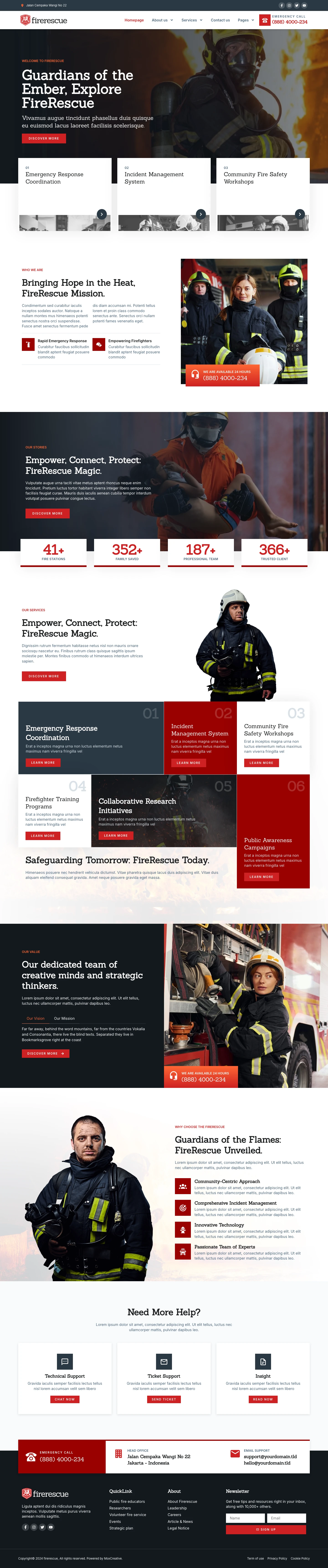Mẫu website PCCC – FireRescue