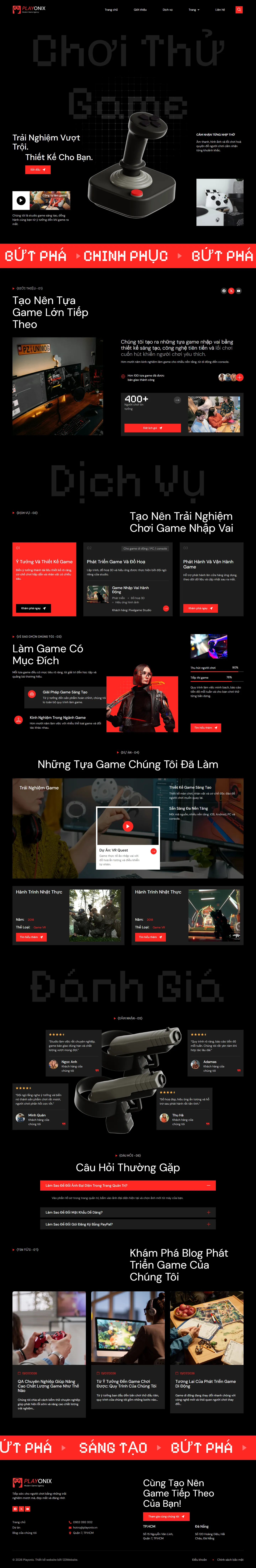 Mẫu website giới thiệu game – esports – Playonix