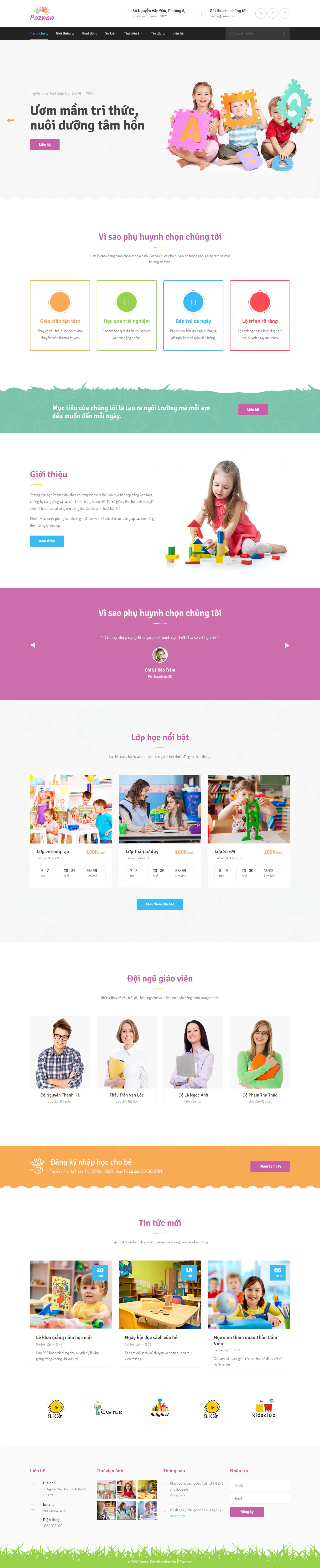 Mẫu website trường tiểu học – Poznan