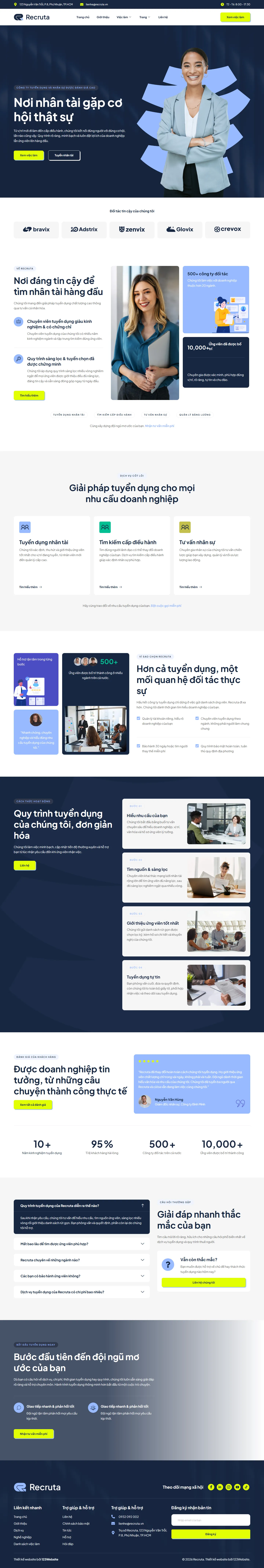Mẫu website nhân sự – Recruta