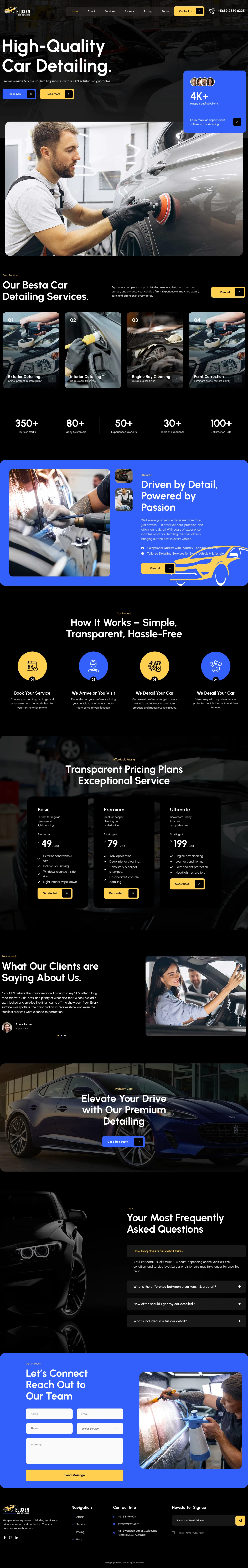 Mẫu website rửa xe – Eluxen