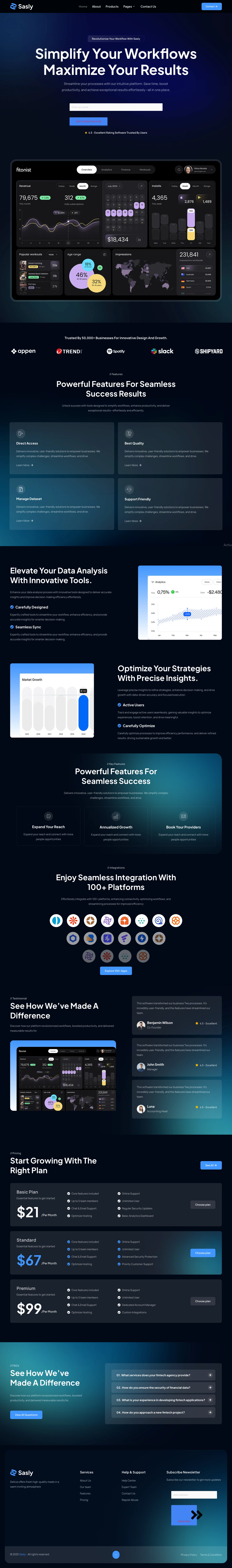 Mẫu website phần mềm – ứng dụng – Sasly