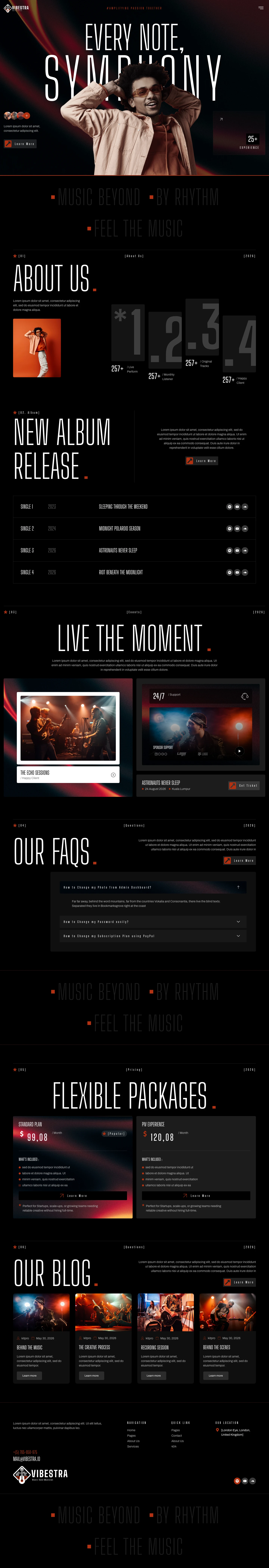 Mẫu website âm nhạc – Vibestra