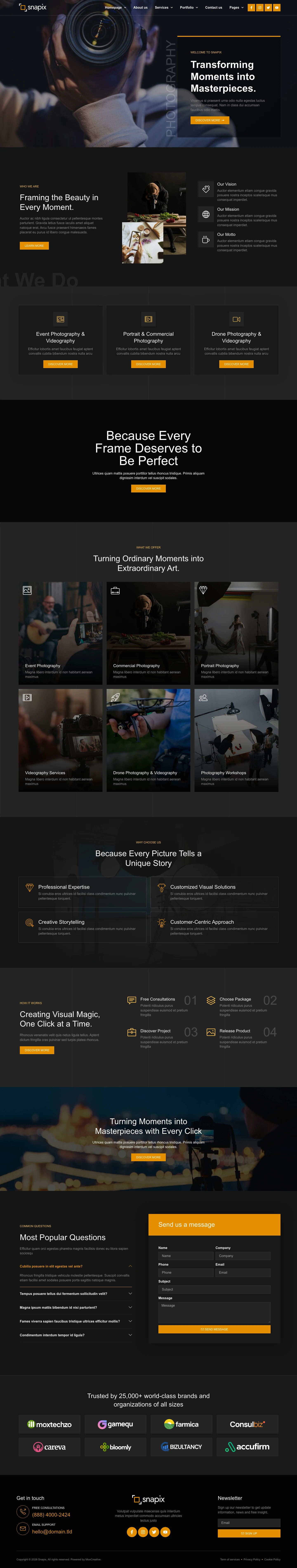 Mẫu website studio ảnh – Snapix