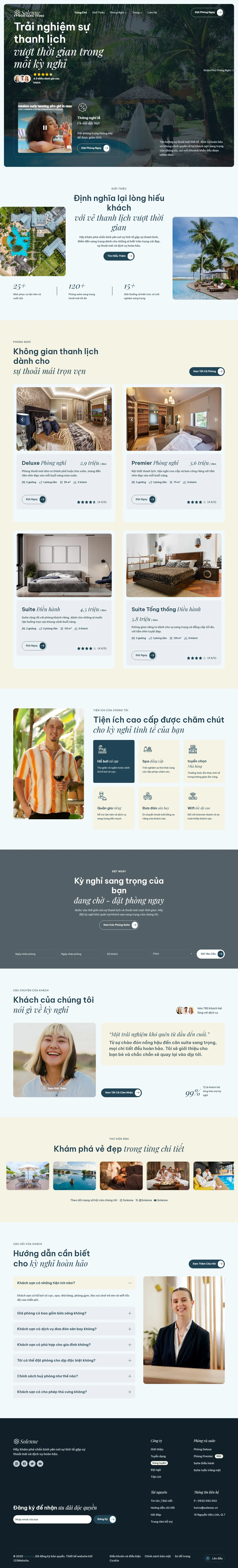 Mẫu website khách sạn – resort – Solenne