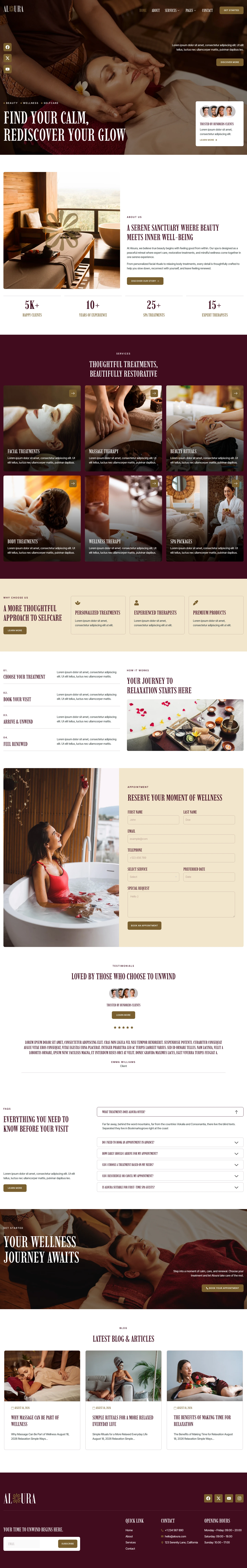 Mẫu website spa – thẩm mỹ – Aloura