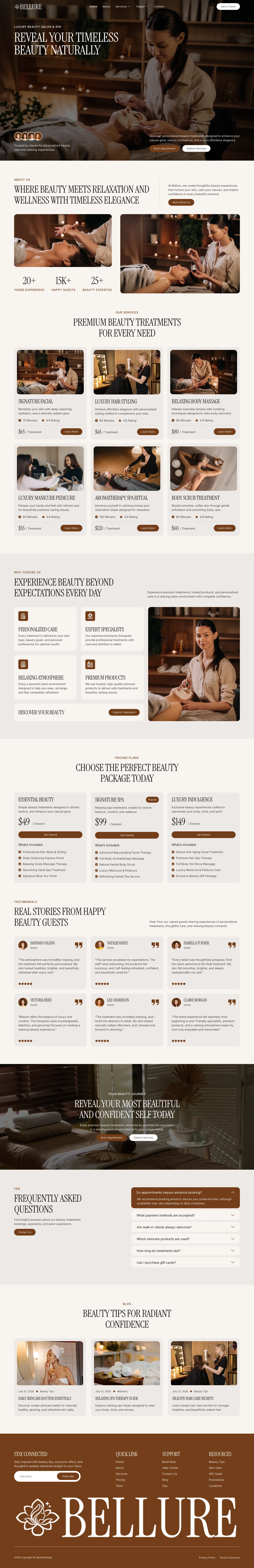 Mẫu website spa – thẩm mỹ – Bellure