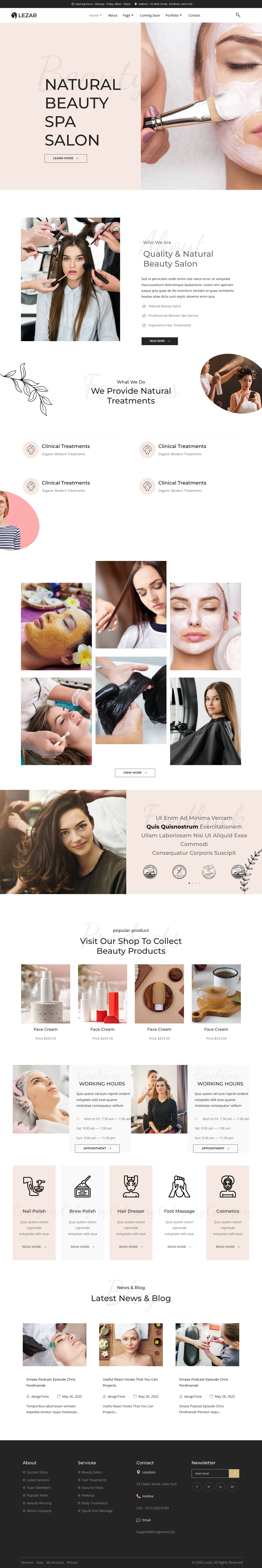 Mẫu website spa – thẩm mỹ – Lezar
