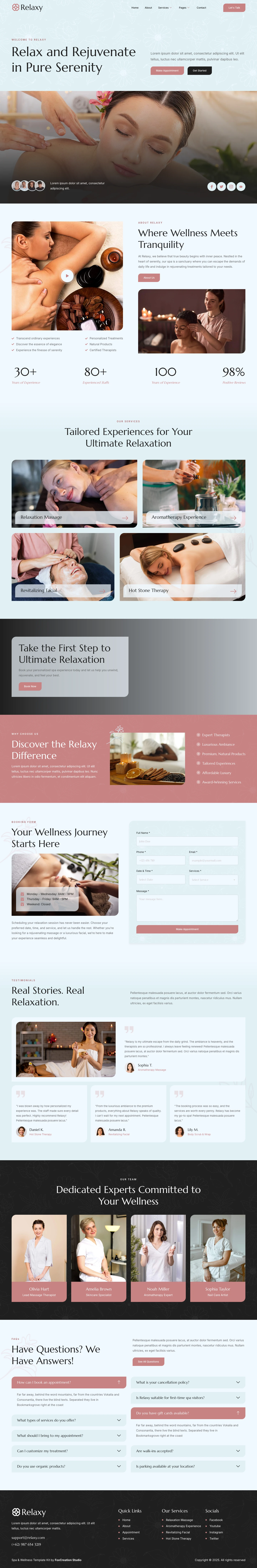 Mẫu website spa – thẩm mỹ – Relaxy