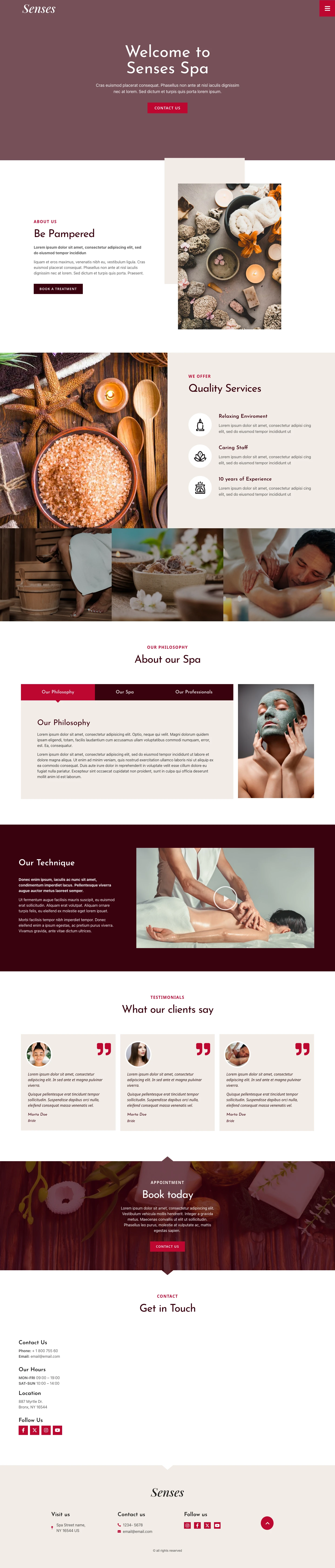 Mẫu website spa – thẩm mỹ – Senses