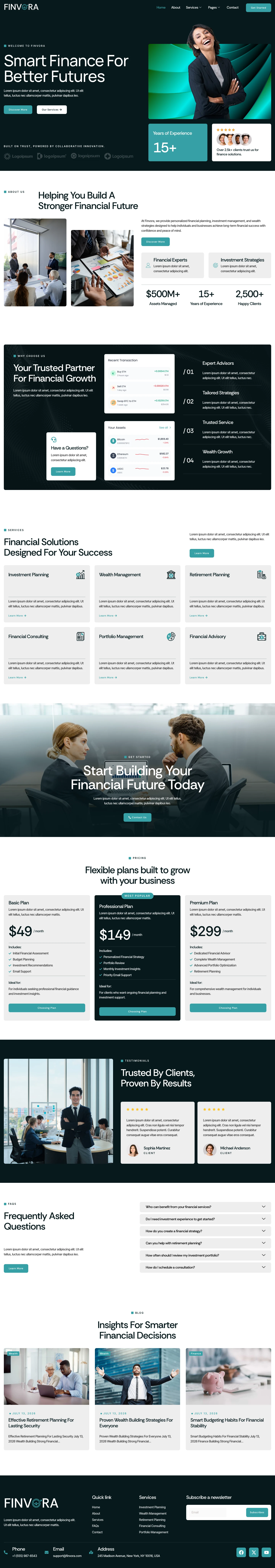 Mẫu website tài chính – đầu tư – Finvora