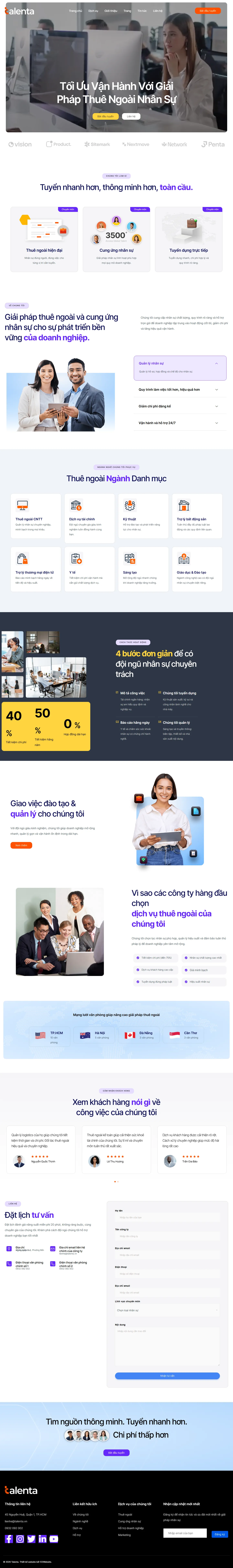 Mẫu website nhân sự – Talenta