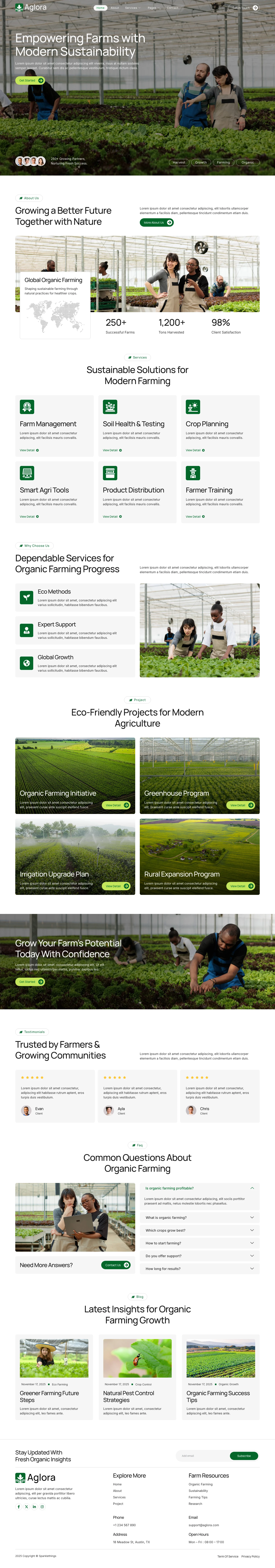 Mẫu website công ty thực phẩm – Aglora