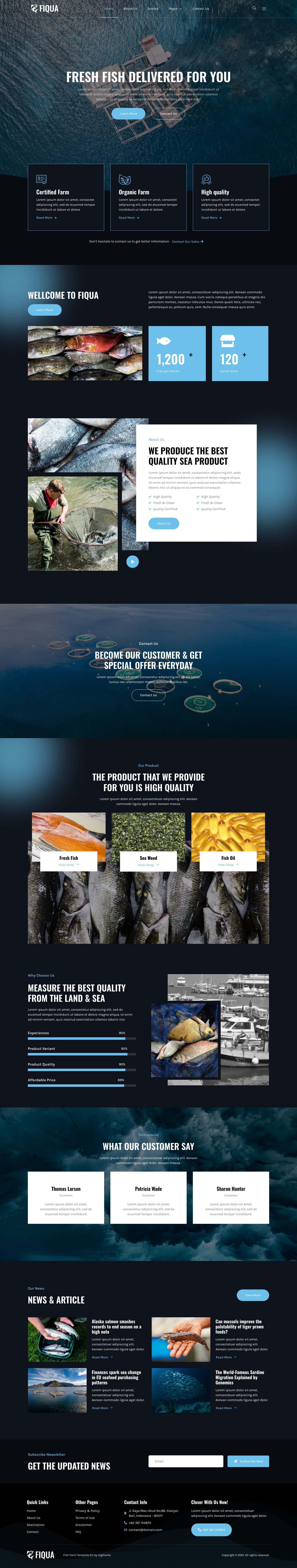 Mẫu website công ty thực phẩm – Fiqua