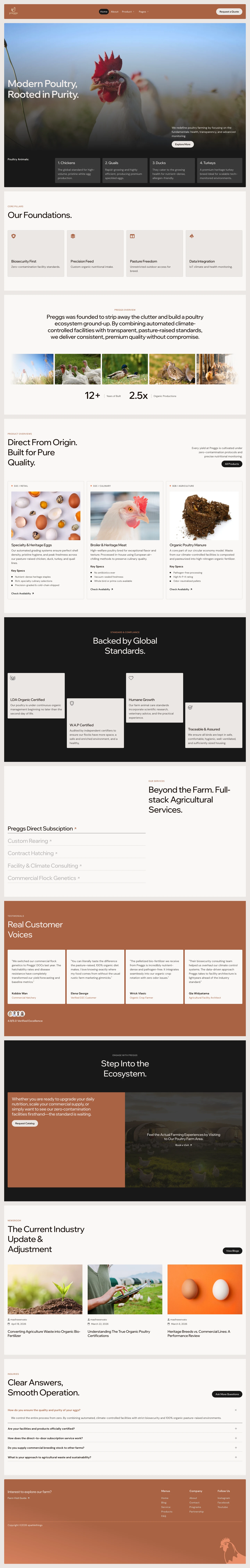 Mẫu website công ty thực phẩm – Preggs