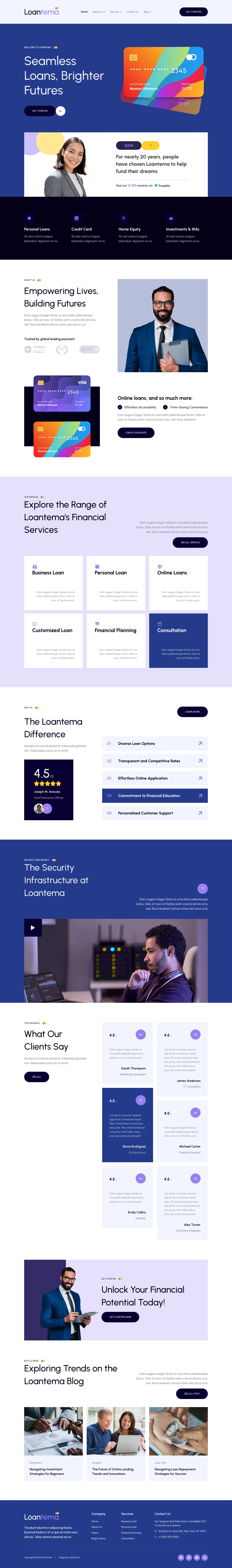 Mẫu website tín dụng – Loantema