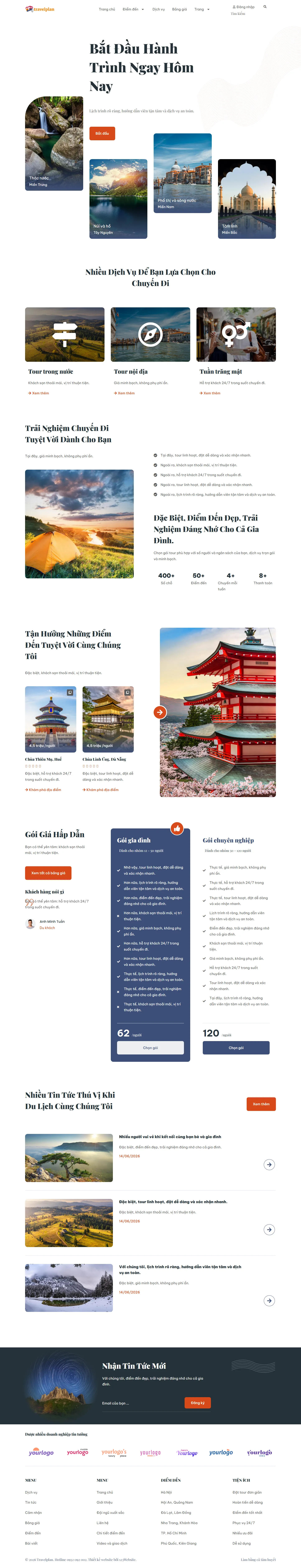 Mẫu website du lịch – Travelplan