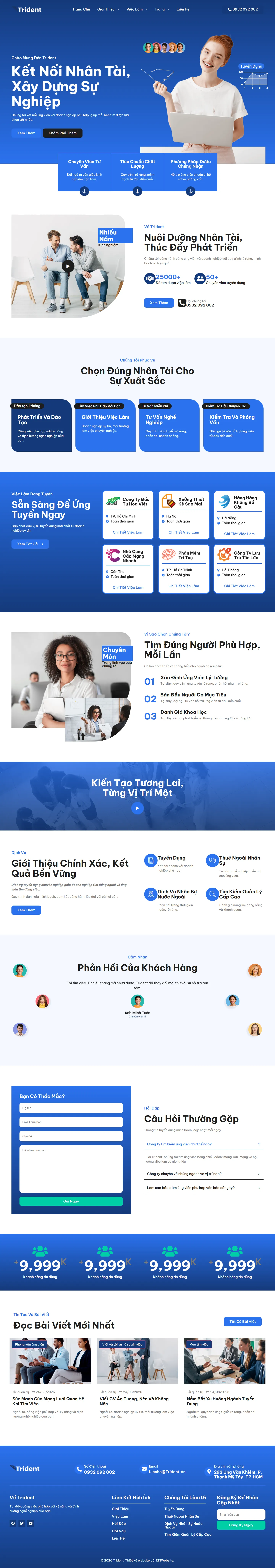 Mẫu website tuyển dụng – Trident