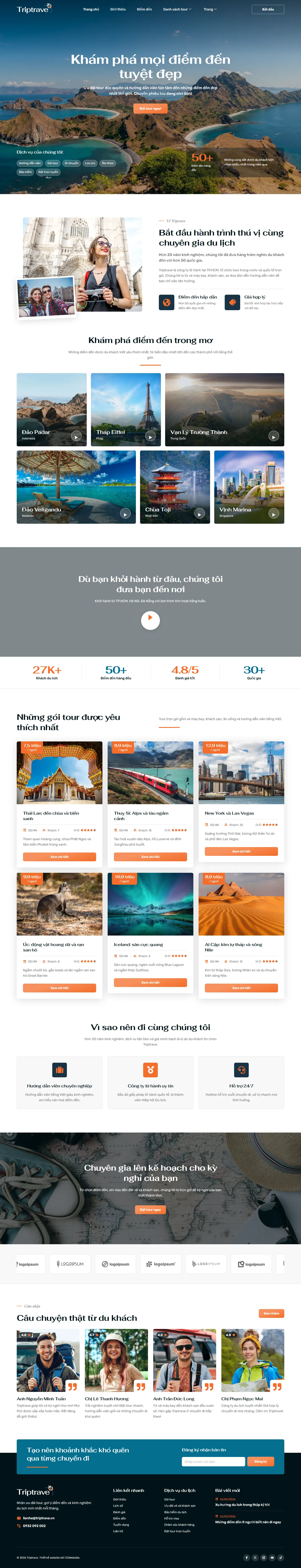 Mẫu website du lịch – Triptrave