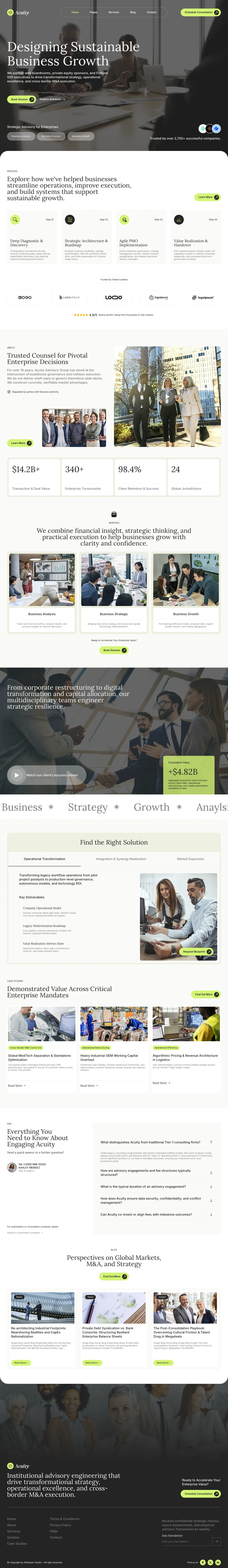Mẫu website tư vấn – Acuity