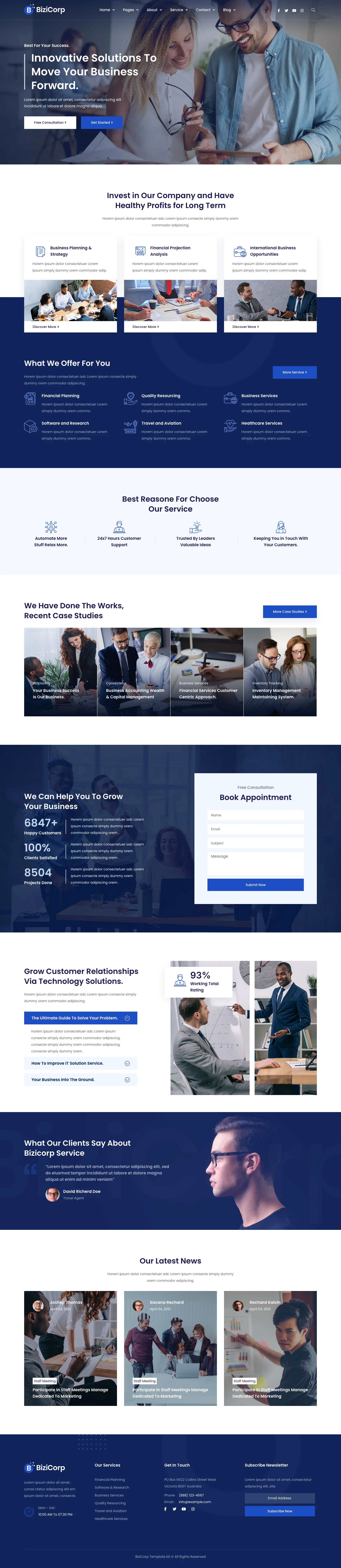 Mẫu website tư vấn – BiziCorp