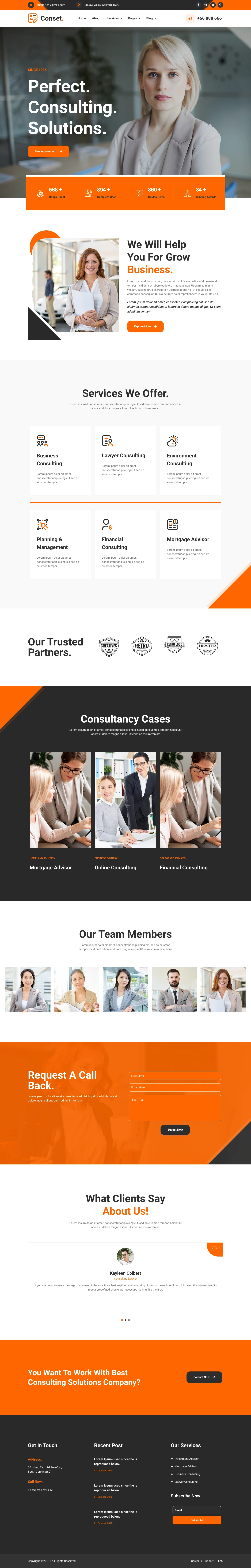 Mẫu website tư vấn – Conset