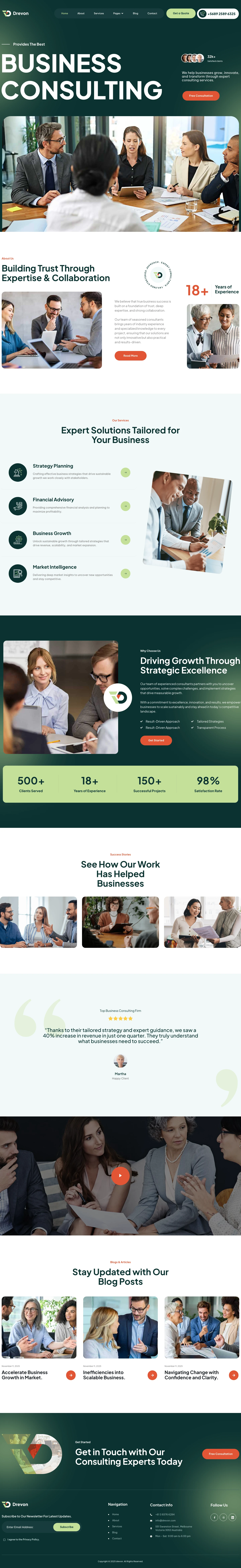 Mẫu website tư vấn – Drevon