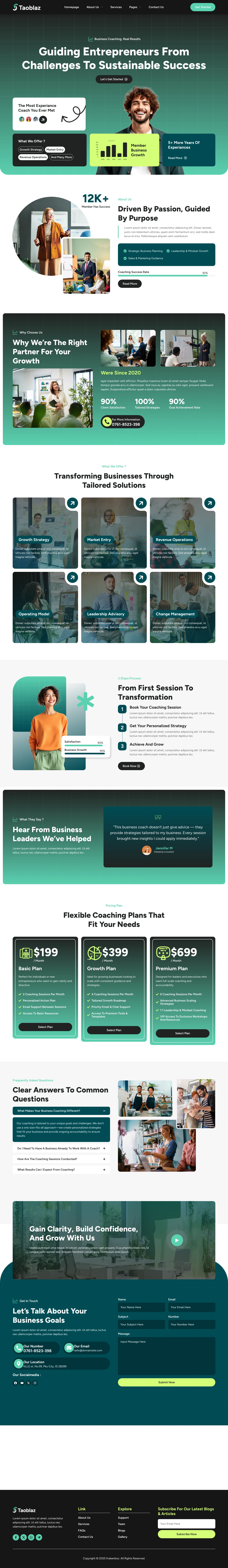 Mẫu website tư vấn – Taoblaz