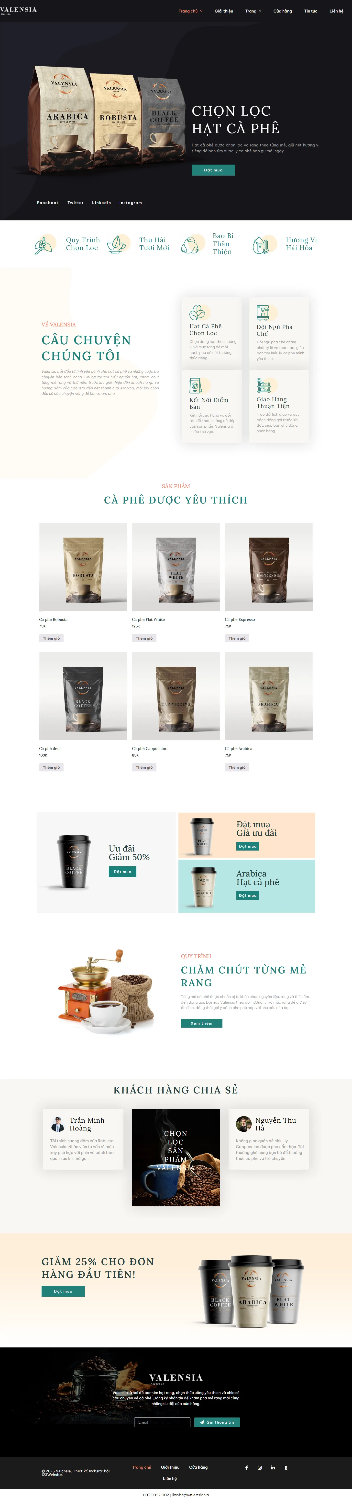 Cafe Website Template – Valensia