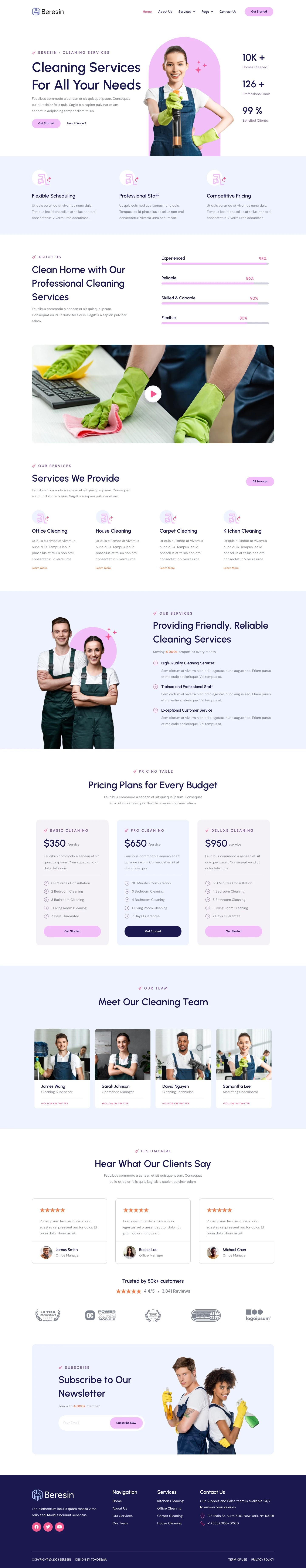 Mẫu website vệ sinh công nghiệp – Beresin