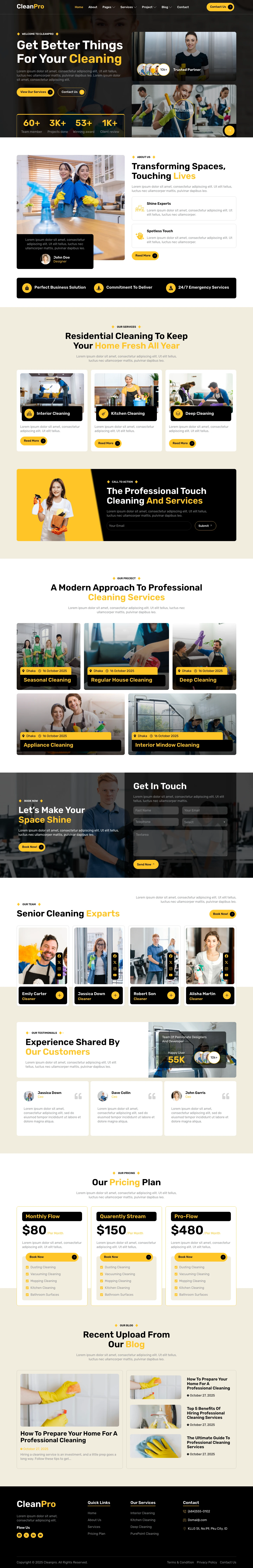 Mẫu website vệ sinh công nghiệp – Cleanpro