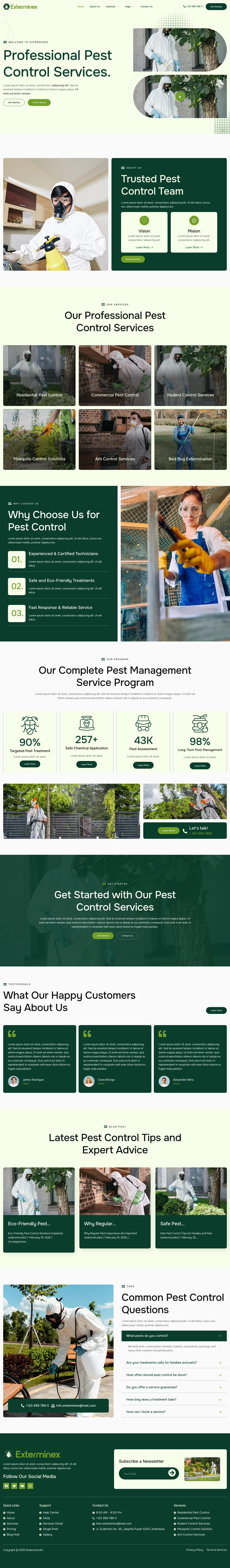 Mẫu website vệ sinh công nghiệp – Exterminex