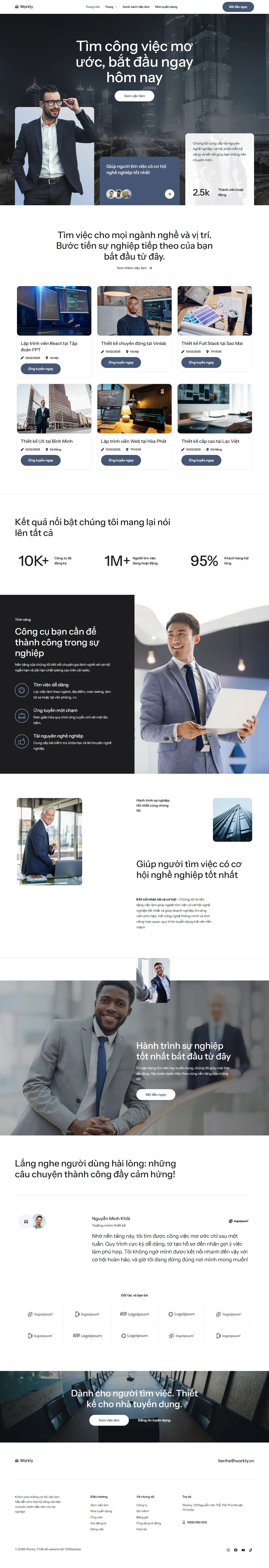 Mẫu website tuyển dụng – Workly