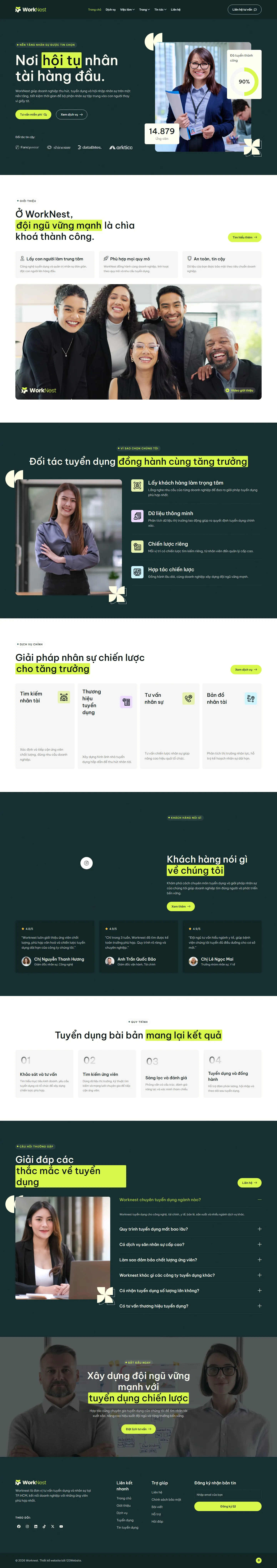 Mẫu website tuyển dụng – Worknest