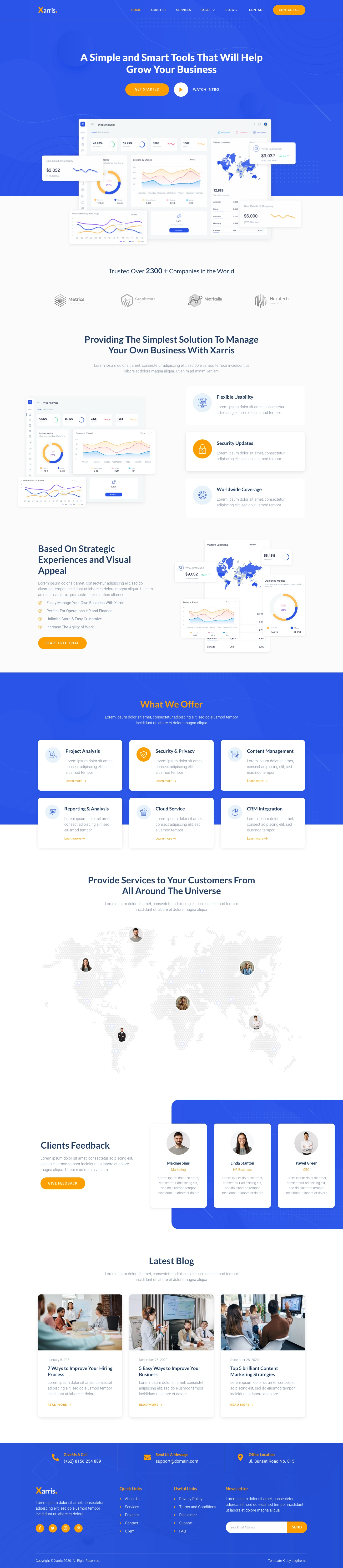 Mẫu website phần mềm – ứng dụng – Xarris