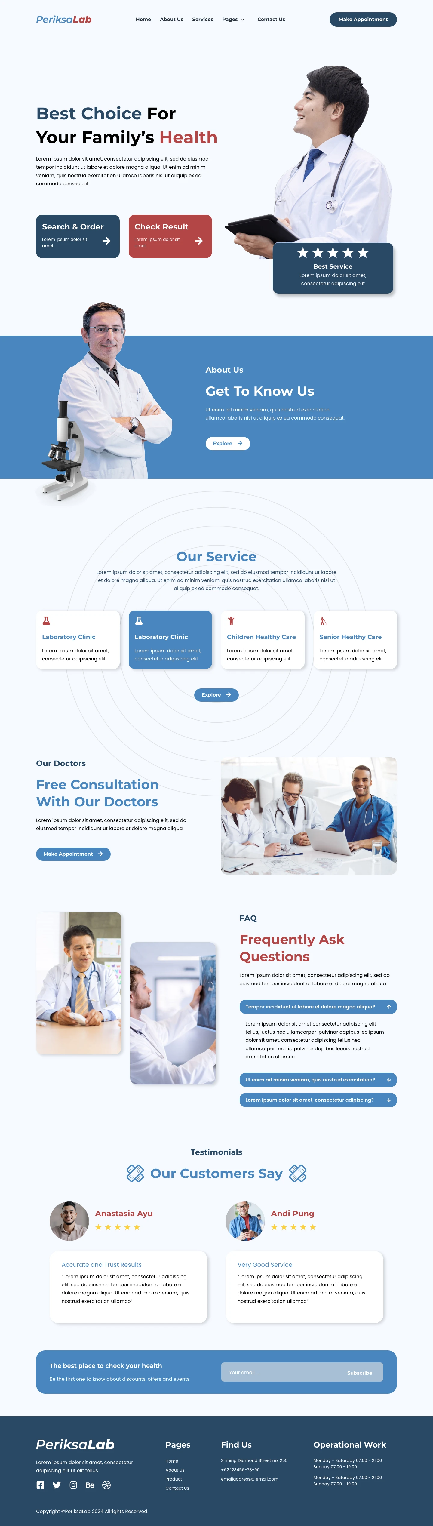 Mẫu website phòng khám đa khoa – Periksalab