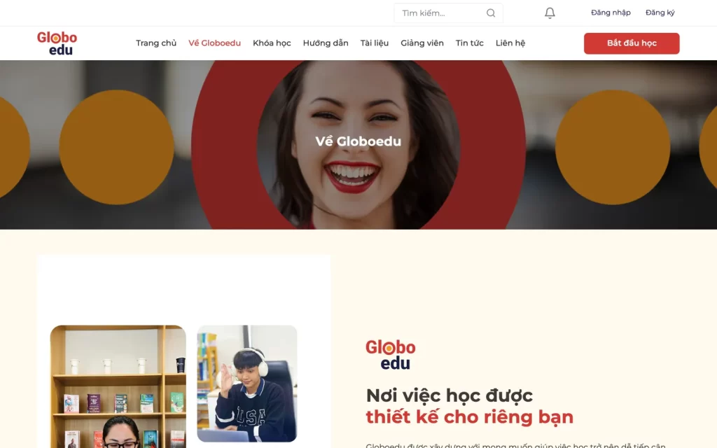 Website Globo Edu - Về Globoedu