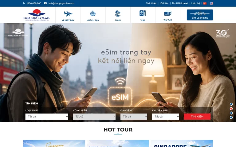 Website Hong Ngoc Ha Travel