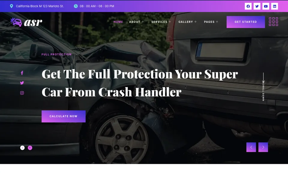 Giao diện mẫu Asurance tại 123Website
