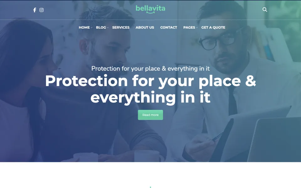 Giao diện mẫu Bellavita tại 123Website