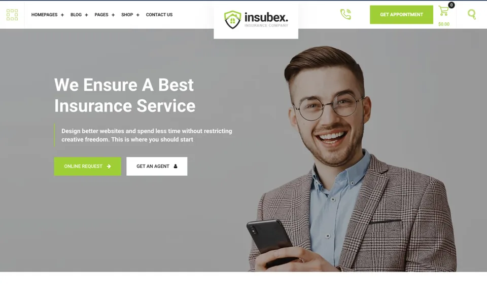 Giao diện mẫu Insubex tại 123Website
