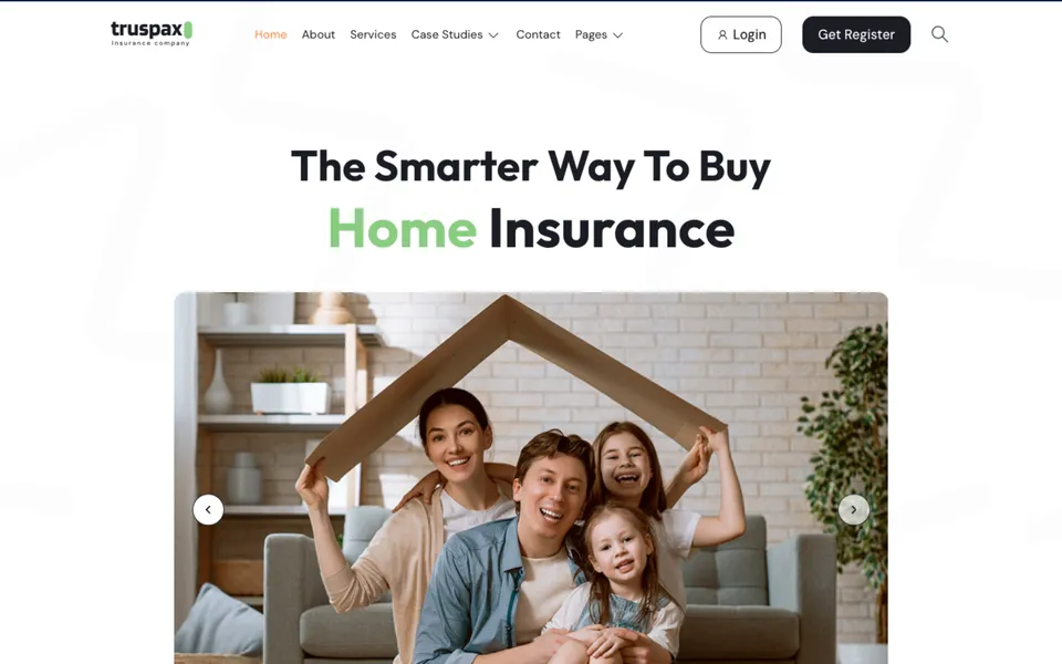 Giao diện mẫu Truspax tại 123Website