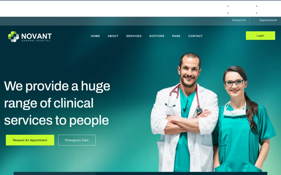 Giao diện mẫu Novant tại 123Website