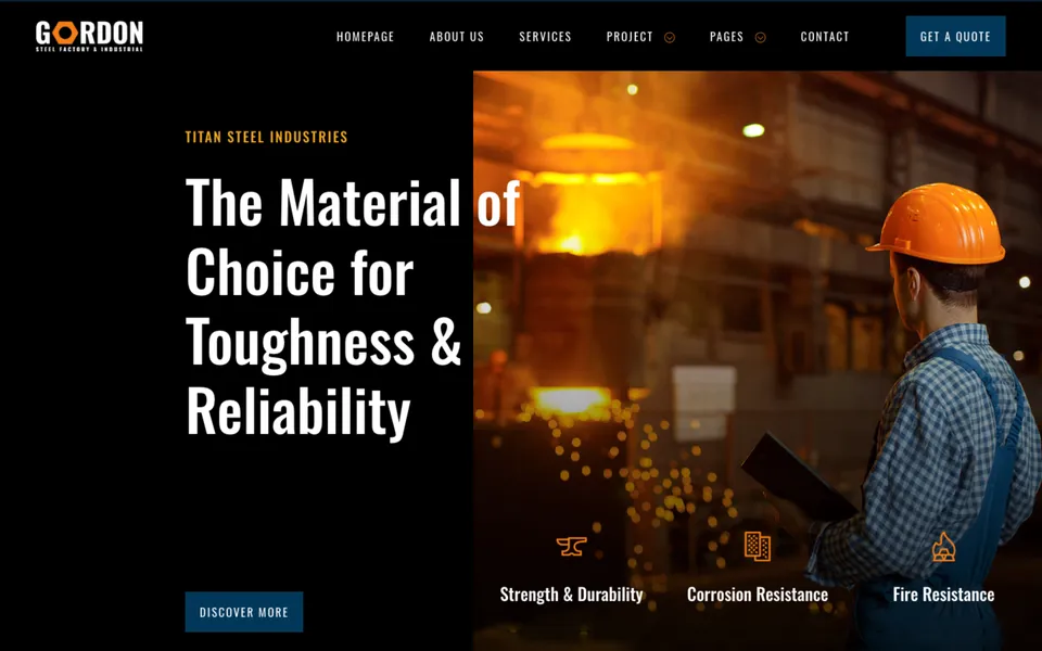 Giao diện mẫu Gordon tại 123Website