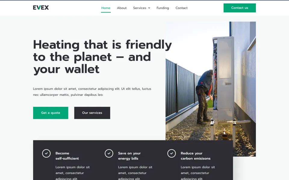 Giao diện mẫu Evex tại 123Website