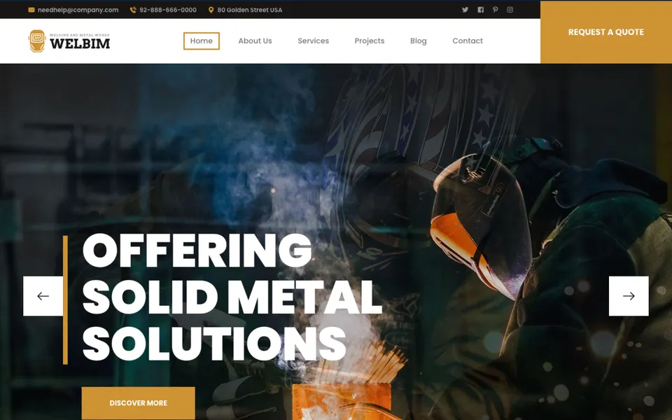 Giao diện mẫu Welbim Home 2 tại 123Website